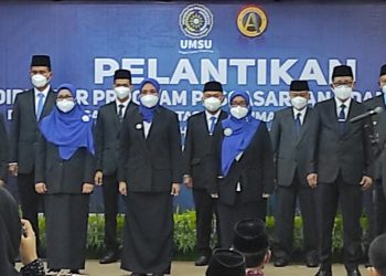 REKTOR UMSU LANTIK DEKAN FEB UMSU