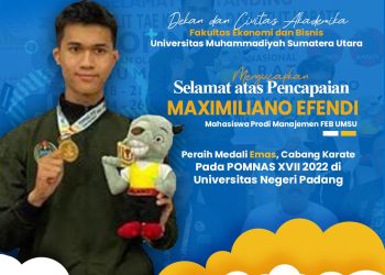 Selamat kepada Maximiliano Efendi atas Medali Emas di POMNAS XVII 2022