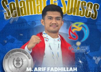 ALUMNI FEB UMSU M. ARIF FADHILLAH RAIH MEDALI PERAK DI SEA GAMES THAILAND 2025