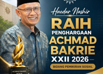 PROF. DR. K.H. HAEDAR NASHIR, M.Si. Ketua Umum Pimpinan Pusat Muhammadiyah Meraih Penghargaan ACHMAD BAKRIE XXII 2026 UNTUK BIDANG PEMIKIRAN SOSIAL