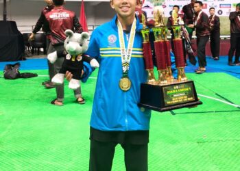 ABDILLAH PUTRA TAMA M. PANE, Mahasiswa Prodi Manajemen FEB UMSU, Raih Juara 1 dan Juara Umum 1 di Kejurnas Gelar Juang Pencak Silat Militer Piala Dandim 0621 Bogor 2026