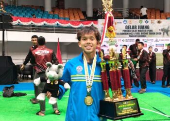 ABDILLAH PUTRA TAMA M. PANE, Mahasiswa Prodi Manajemen FEB UMSU, Raih Juara 1 dan Juara Umum 1 di Kejurnas Gelar Juang Pencak Silat Militer Piala Dandim 0621 Bogor 2026