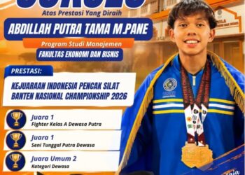 Tiga Prestasi Membanggakan ABDILLAH PUTRA TAMA M.PANE di Kejuaraan Pencak Silat Banten 2026